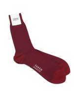 小紋柄ソックス/ボルドー(064)