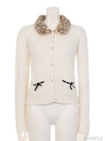 SN 丸襟ファーニットC/D/ブラック