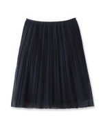 [L]チュールレースギャザーフレアスカート/ホワイト(001)