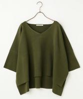 ハーフミラノワイドニット