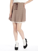 フロントレースアップスカート/ワイン