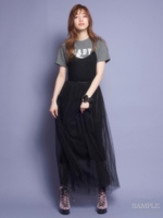 GuitarGirl　プリントTシャツ/GRAY