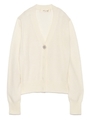 ビジューボタンカーディガン/WHT