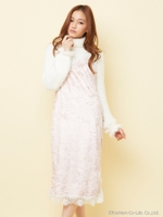 クラッシュベロアキャミワンピース/グレー