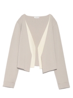 ダブルフロントカーディガン/BLK