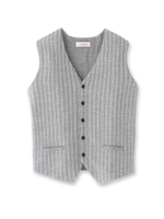 ストライプニットジレ/ライトグレー(911)