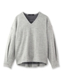FLORENT ドロップショルダーVネックプルオーバー/ライトグレー(011)