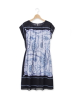 シフォンスカーフプリントワンピース/キャメル(141)