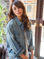 13.25ozセルヴィッチ ダメージ オーバーサイズGジャン/ブルー