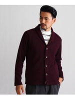 [TALL&LARGEサイズ]アーミーパール ショールカラーカーディガン/チャコールグレー(014)