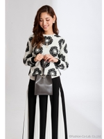 バイカラ―ロングスカート/ピンク