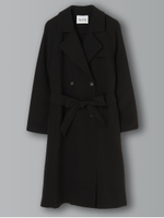 ロングトレンチコート/ブラック