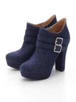 サイドバックルブーツ/キャメル