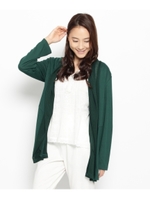 フライス地ニュアンスカーディガン/ダークブラウン(043)