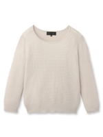 [L]ラメ切り替えニット/ホワイト(001)