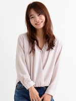 ジョーゼットカシュクールブラウス/キャメル