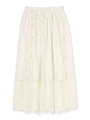 ヴィンテージレースロングスカート/ホワイト(030)