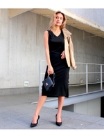 【ANAP】バックオープンリブタイトワンピース/BK