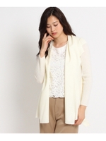 リールスムースラッフルカーディガン/ブラック(019)