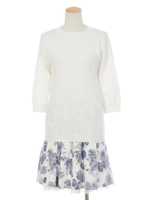 オリジナルローズペイントフラワーリバーシブルSET/白