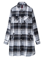 NEP FLANNEL SHIRT DRESS/レッド