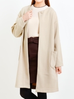 【relaxing line】配色コーディガン/アイボリー