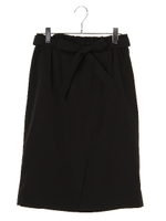 スリット入りミディタイトスカート/ネイビー