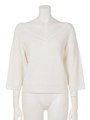 VネックKNIT TOP/WHT