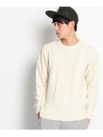 ケーブルプルオーバーニット/オフホワイト(003)