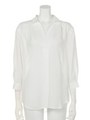 シャツ衿ブラウス/ホワイト