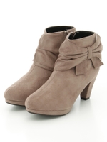 スエードリボンＳブーツ　3/モカ