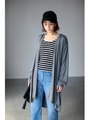 【AZUL by moussy】バックVカットカーディガン/BEG