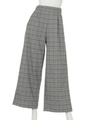 【LATINA】グレンチェックワイドパンツ/L.GRY