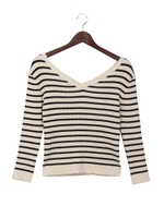 ★JOC ランダムリブ 前後ろVネック プルオーバー/DK.Grn