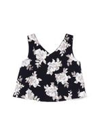 カメリア柄ブラウス/ホワイト(031)