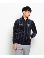 ベロアストライプカーディガン/グレー(312)