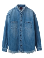 CUT OFF DENIM SHIRT/インディゴ