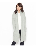 ウール混ロングニットカーディガン/グレー(012)