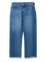 DENIM WIDE LEG CROPPED PANTS/インディゴ