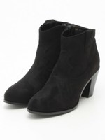 【REZOY】ウエスタンショートブーツ/ブラックスエード