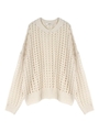 すかしニットTOPS/ホワイト