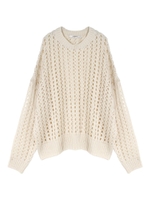 すかしニットTOPS/ホワイト