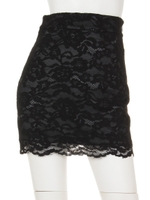 チェック×レース重ねスカート/ミックス1