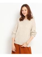 ミドルゲージドロップショルダーニット/グレー系(010)