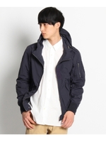 ミリタリーフーデッドナイロンジャケット/ネイビー(093)