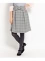 リボンチェックスカート/ブラック(219)