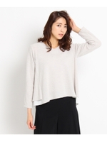 [L]レイヤード風ブークレニット/ブラック(019)