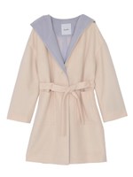 【sw】フーデットガウンコート/アイボリー