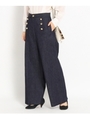 ストレッチデニムワイドマリンパンツ/ネイビー(093)