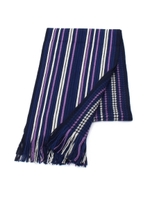 ラッセルストライプ切り替えマフラー/ボルドー(064)